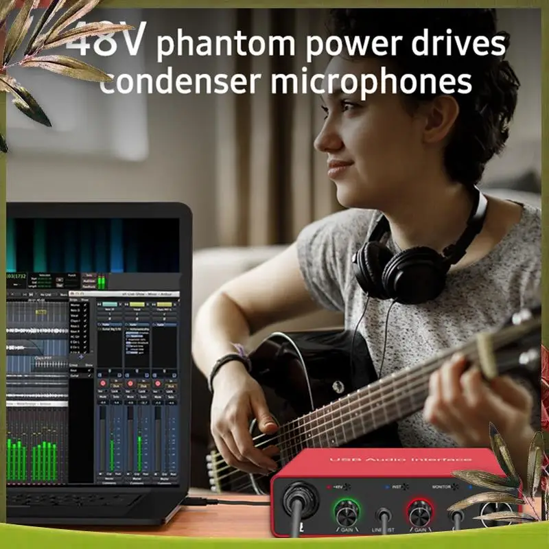 New-192Khz USB Audio Interface Sound Card XLR Interface Studio For Podcast Recording Equipment Professional
New-192Khz USB Audio Interface Sound Card XLR Interface Studio For Podcast Recording Equipment Professional