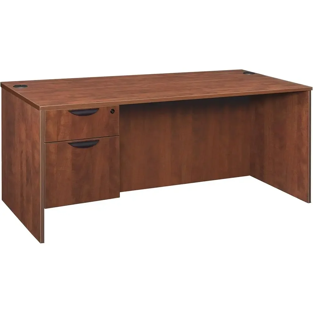66x30 Inch Single Pedestal Desk, Cherry Laminate, Scratch-Resistant, Ideal for Home or Professional Offices
66x30 Inch Single Pedestal Desk, Cherry Laminate, Scratch-Resistant, Ideal for Home or Professional Offices