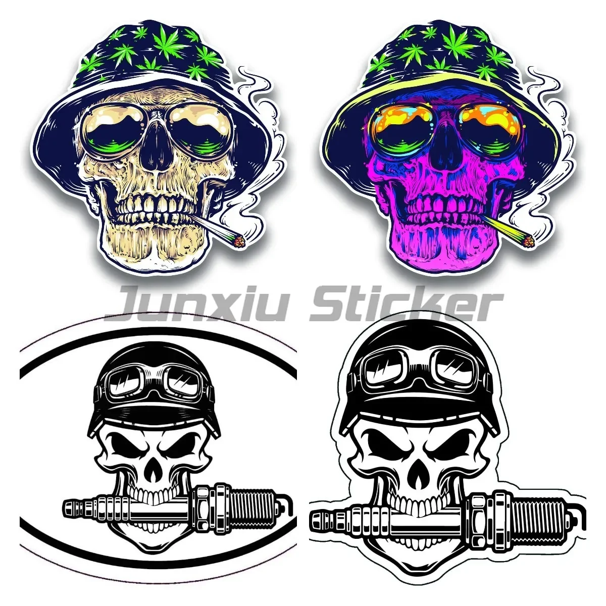 Colored Personalized Smoking Skull Car Sticker for Windshield Bumper Motorcycle Helmet Decal High Quality KK Vinyl
Colored Personalized Smoking Skull Car Sticker for Windshield Bumper Motorcycle Helmet Decal High Quality KK Vinyl