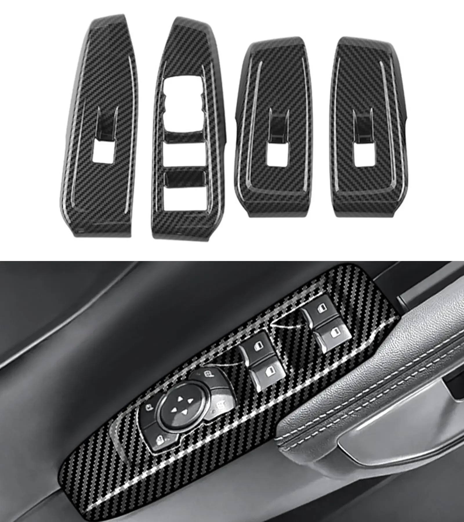 Carbon Fiber Look Window Switch Panel Cover Trim For 2024 2025 2026 Ford Ranger SuperCrew Interior Accessory
Carbon Fiber Look Window Switch Panel Cover Trim For 2024 2025 2026 Ford Ranger SuperCrew Interior Accessory