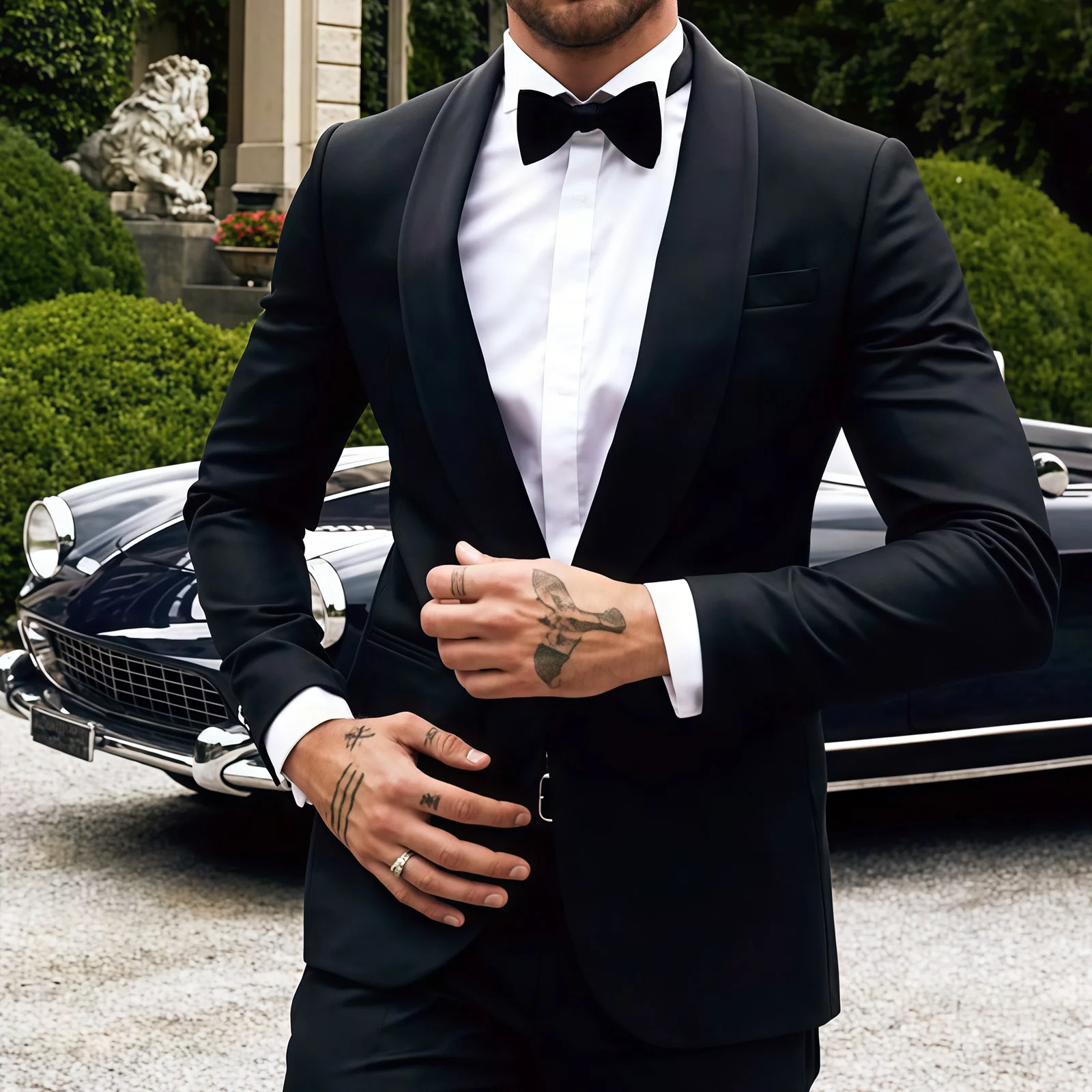 Shawl Lapel Suits for Men Slim Fit Wedding Ceremony Solid Tuxedo Man Suit Trajes Para Hombre Costume Homme Mariage Men Suits
Shawl Lapel Suits for Men Slim Fit Wedding Ceremony Solid Tuxedo Man Suit Trajes Para Hombre Costume Homme Mariage Men Suits