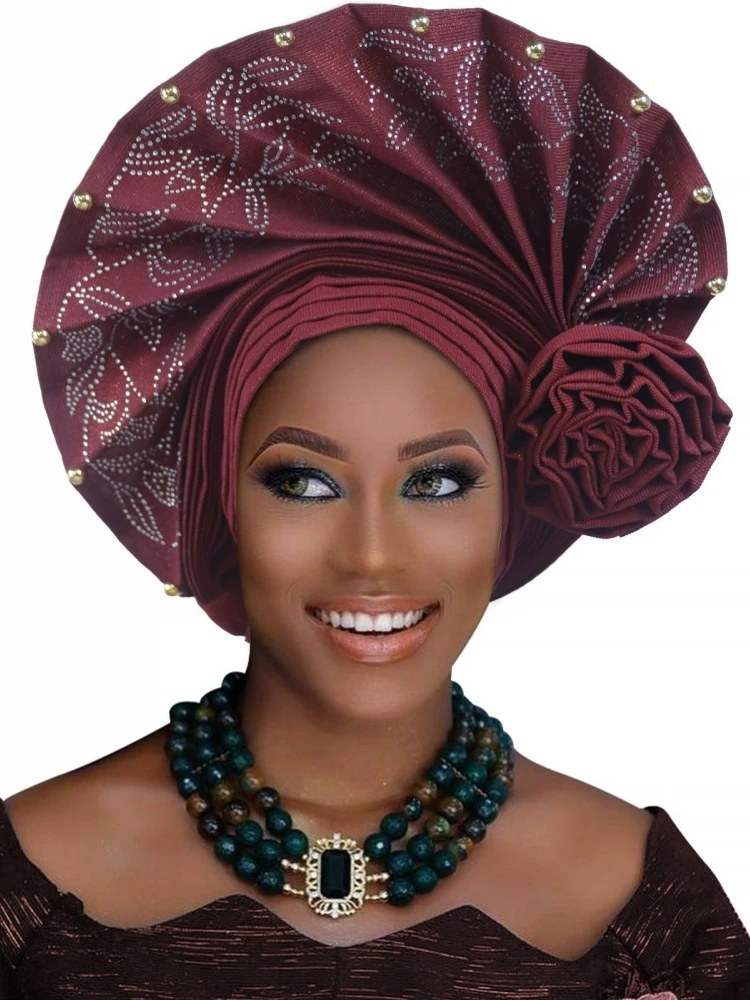 2025 New African Headtie Turban Nigeria Auto Gele Head Wraps Auto Gele Women's Turban Cap Wedding Geles Muslim Head Wraps Bonnet
2025 New African Headtie Turban Nigeria Auto Gele Head Wraps Auto Gele Women's Turban Cap Wedding Geles Muslim Head Wraps Bonnet