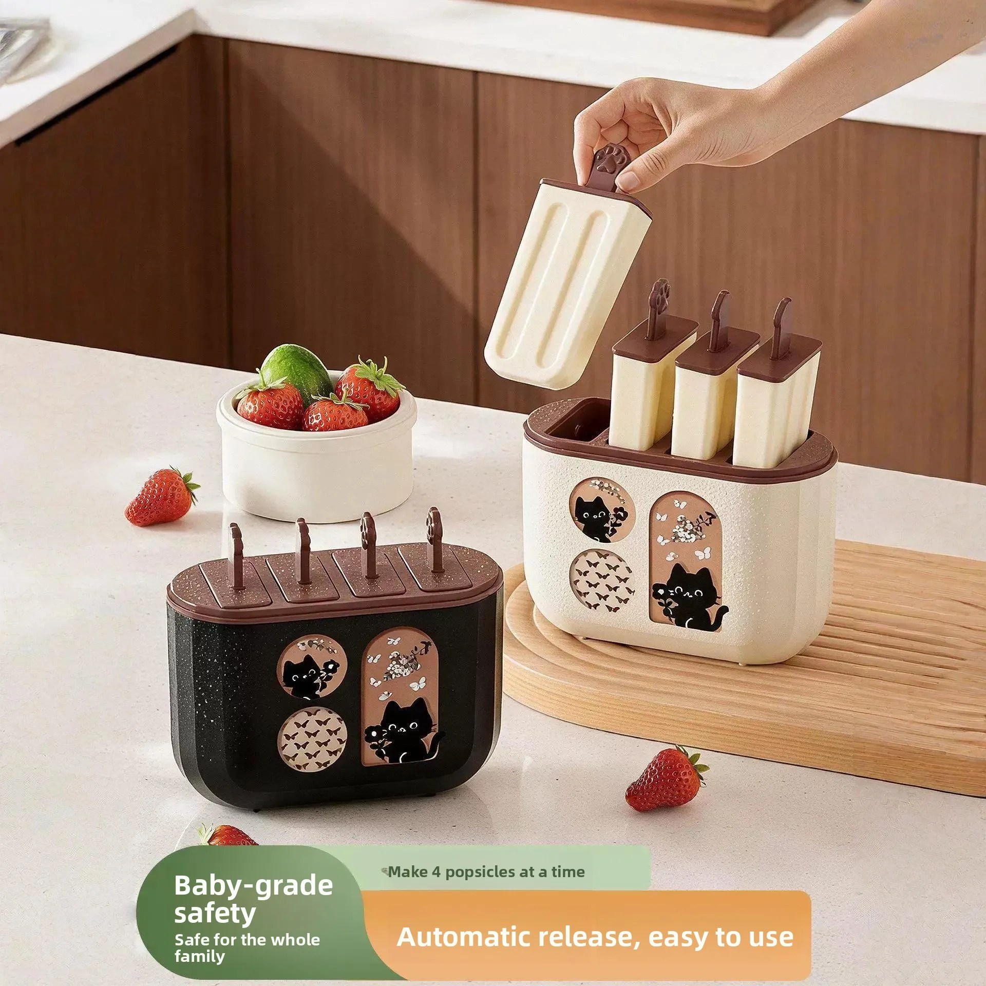 Food Grade Antique Style Four Linked Ice Cream Mold Easy to Demold Kitchen Tool for Making Ice Pops Ice Cream And Ice Cream
Food Grade Antique Style Four Linked Ice Cream Mold Easy to Demold Kitchen Tool for Making Ice Pops Ice Cream And Ice Cream