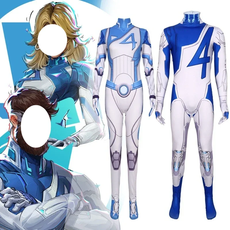 Superhero Mr Fantastic Cosplay Costume Invisible Woman Cos Bodysuits for Halloween Carnival Parties Stage Performance Jumpsuit
Superhero Mr Fantastic Cosplay Costume Invisible Woman Cos Bodysuits for Halloween Carnival Parties Stage Performance Jumpsuit