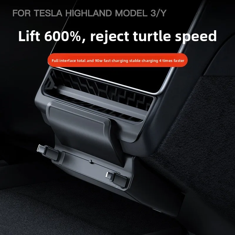 For Tesla Model 3/Y Highland Juniper Rear Air Vent 27W Quick Charger USB Shunt HUB Intelligent Docking Station accessories
For Tesla Model 3/Y Highland Juniper Rear Air Vent 27W Quick Charger USB Shunt HUB Intelligent Docking Station accessories