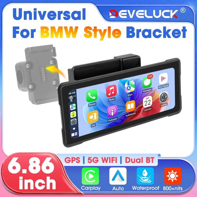 6.86 inch Portable GPS for Motorcycle Screen Navigation Wireless CarPlay Android Auto BT IPX7 Waterproof Motorcycles Accessories
6.86 inch Portable GPS for Motorcycle Screen Navigation Wireless CarPlay Android Auto BT IPX7 Waterproof Motorcycles Accessories