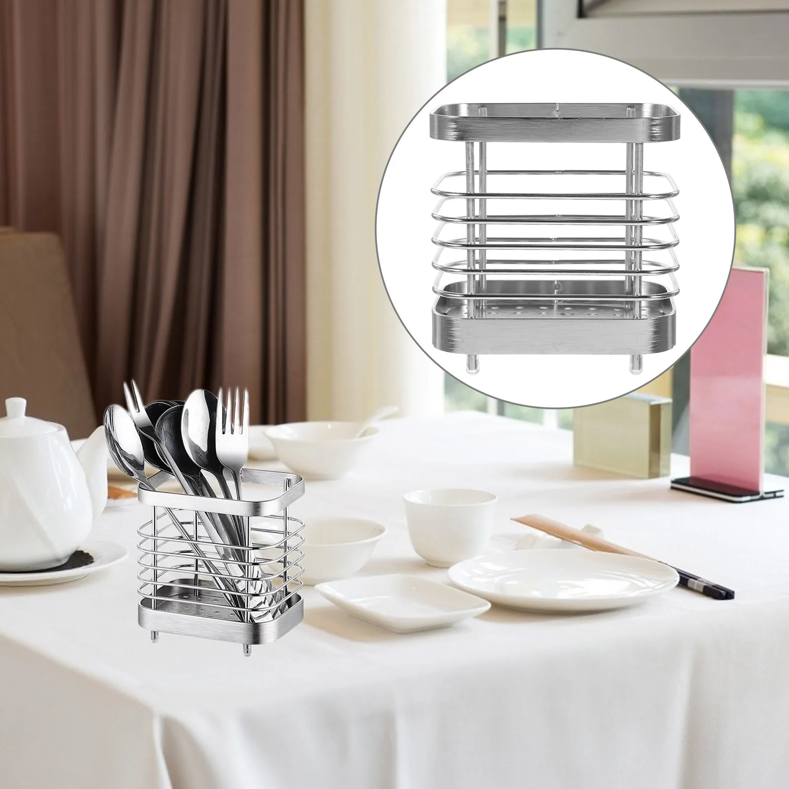 Space-Saving Stainless Steel Chopstick Holder Hollow Design Utensil Drying Rack Compact Cutlery Organizer Stand For Kitchen
Space-Saving Stainless Steel Chopstick Holder Hollow Design Utensil Drying Rack Compact Cutlery Organizer Stand For Kitchen