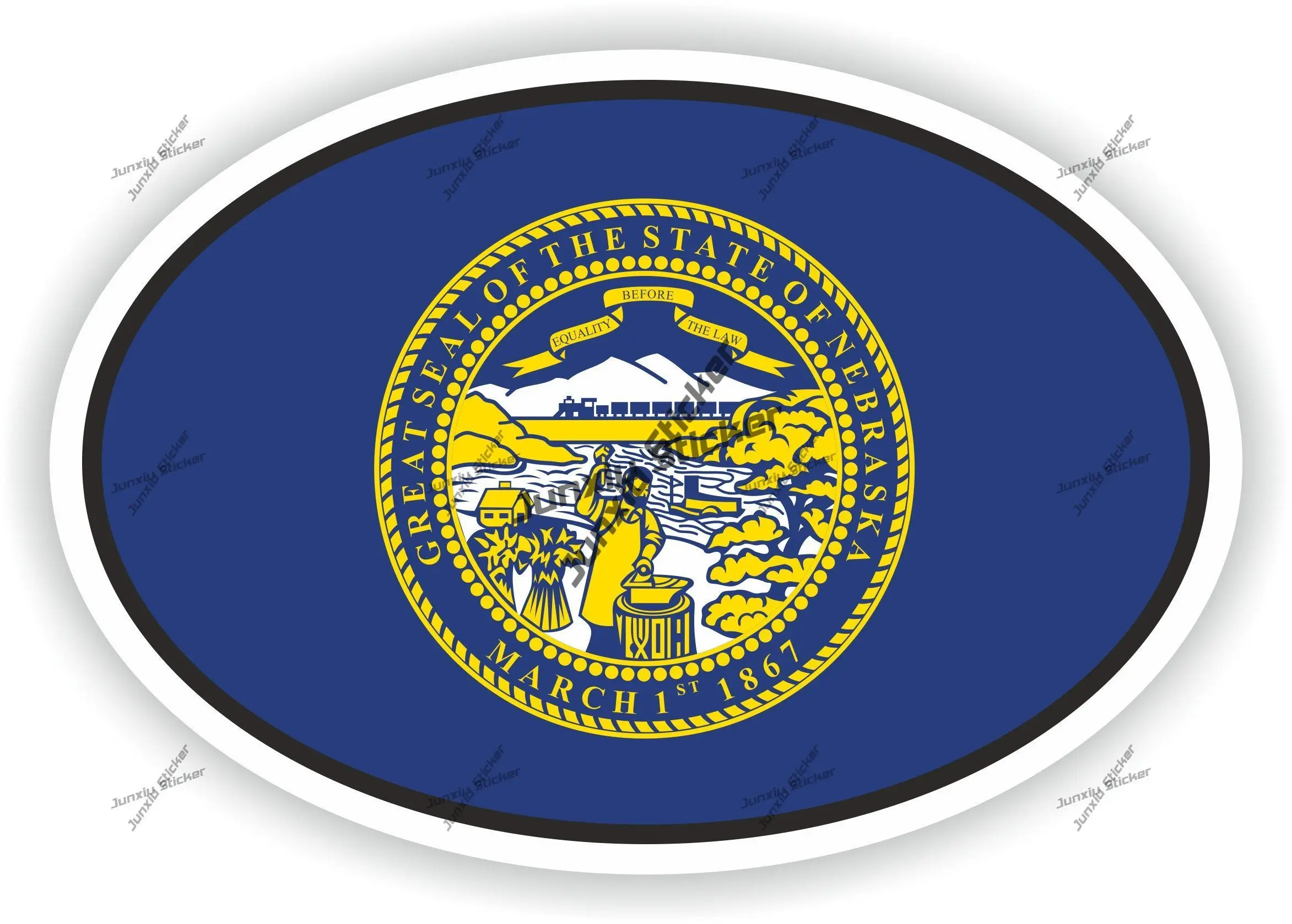NEBRASKA Oval Sticker with Flag decal for car Bumper Laptop Book Fridge Motorcycle Helmet Door Tool Box Vehicle Accessories
NEBRASKA Oval Sticker with Flag decal for car Bumper Laptop Book Fridge Motorcycle Helmet Door Tool Box Vehicle Accessories