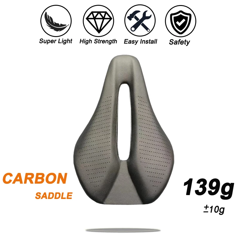 New EVA Carbon Bike Saddle Comfortable Ultra-Light Saddle MTB Saddle 7x9mm Racing Bicycle Bicycle installation 237*143MM
New EVA Carbon Bike Saddle Comfortable Ultra-Light Saddle MTB Saddle 7x9mm Racing Bicycle Bicycle installation 237*143MM