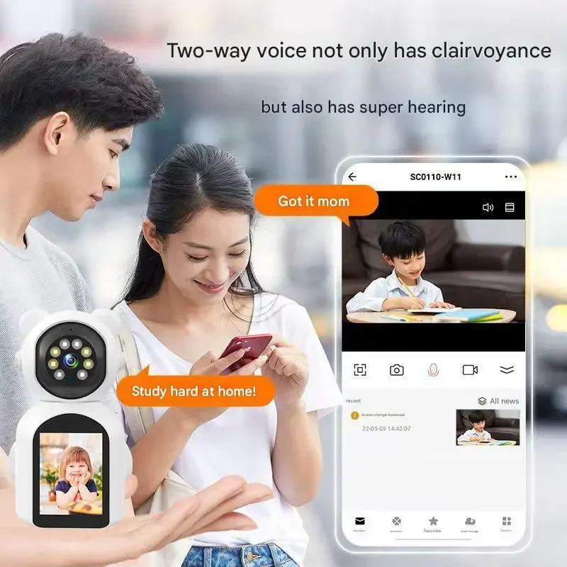 OEM Bear Design 2.8-Inch LCD HD Video Camera Wi-Fi Real-Time Conversation 180 Wide Angle Built-in LED Flashlight MOS Sensor
OEM Bear Design 2.8-Inch LCD HD Video Camera Wi-Fi Real-Time Conversation 180 Wide Angle Built-in LED Flashlight MOS Sensor