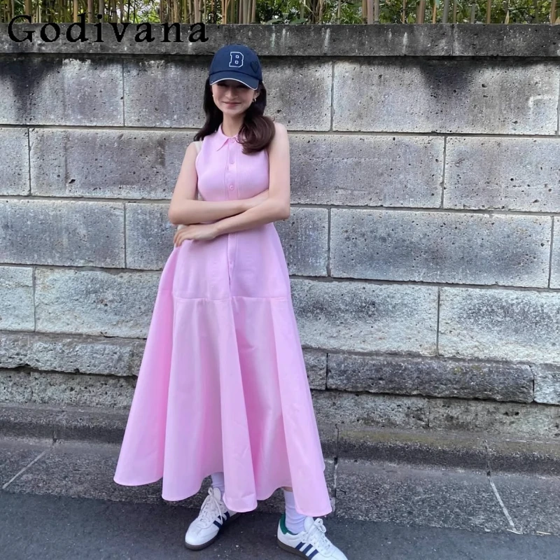 Japanese Style Sweet Pink Long Dress Summer New Women' Slim-Fit Elegant Fashion Sleeveless Dress Ladies Casual Dresses 2025
Japanese Style Sweet Pink Long Dress Summer New Women' Slim-Fit Elegant Fashion Sleeveless Dress Ladies Casual Dresses 2025