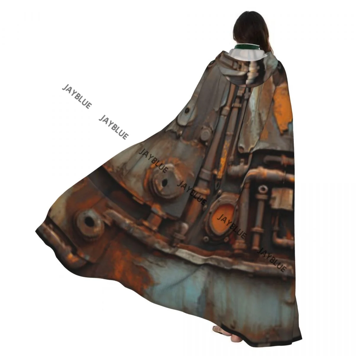 Rusty Industrial Background Hooded Cloak Polyester Unisex Witch Cape Costume Accessory
Rusty Industrial Background Hooded Cloak Polyester Unisex Witch Cape Costume Accessory