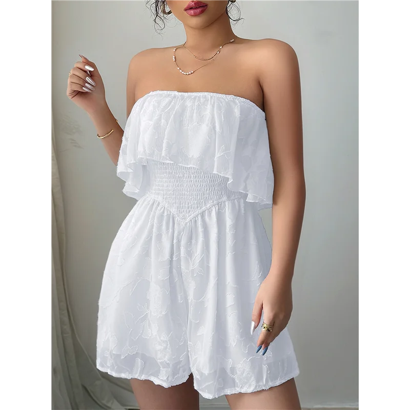 ASDS-Women's Off Shoulder Casual Floral Print Summer Strapless Pleated Elastic Waist Beach Short Jumpsuits
ASDS-Women's Off Shoulder Casual Floral Print Summer Strapless Pleated Elastic Waist Beach Short Jumpsuits