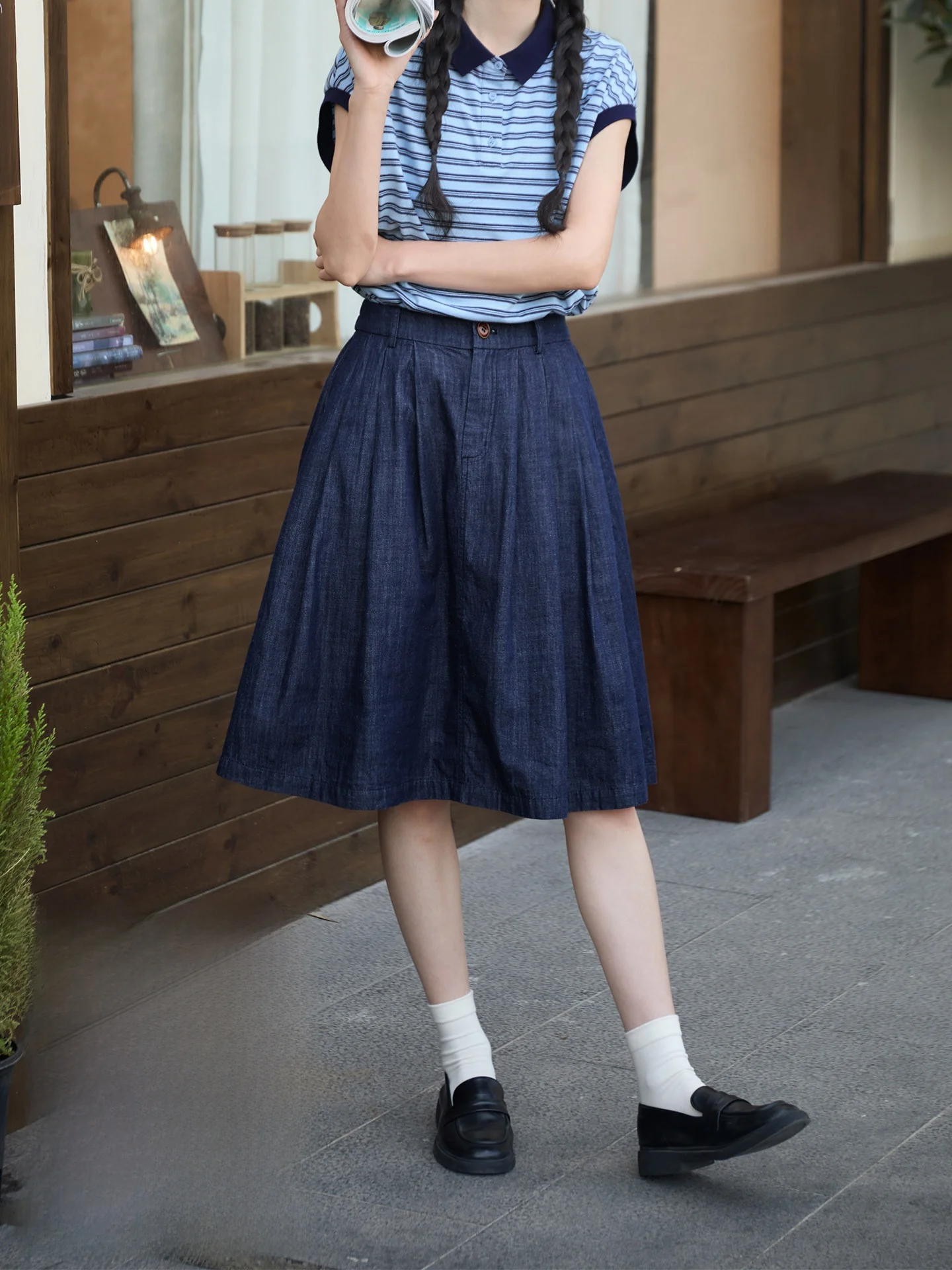 Original Japanese Style Retro Pure Cotton Denim Half Skirt Women's Summer High Waist A-Line Skirt Breathable Skin-Friendly
Original Japanese Style Retro Pure Cotton Denim Half Skirt Women's Summer High Waist A-Line Skirt Breathable Skin-Friendly