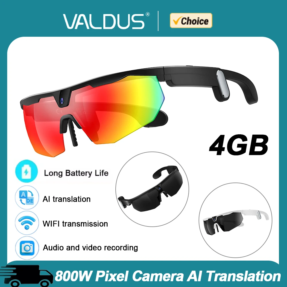 VALDUS Smart Glasses Men HD Camera Video Recording Ai Voice 4GB RAM WiFi Translation BT Call 2026 Long Battery Life Sunglasses
VALDUS Smart Glasses Men HD Camera Video Recording Ai Voice 4GB RAM WiFi Translation BT Call 2026 Long Battery Life Sunglasses