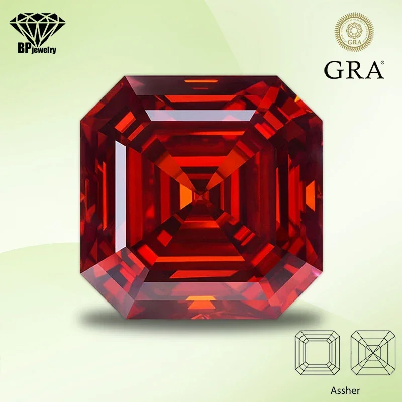 Moissanite Loose Stone Garnet Color Asscher Cut Lab Grown Diamond Gemstone for DIY Jewelry Making Materials with GRA Certificate
Moissanite Loose Stone Garnet Color Asscher Cut Lab Grown Diamond Gemstone for DIY Jewelry Making Materials with GRA Certificate