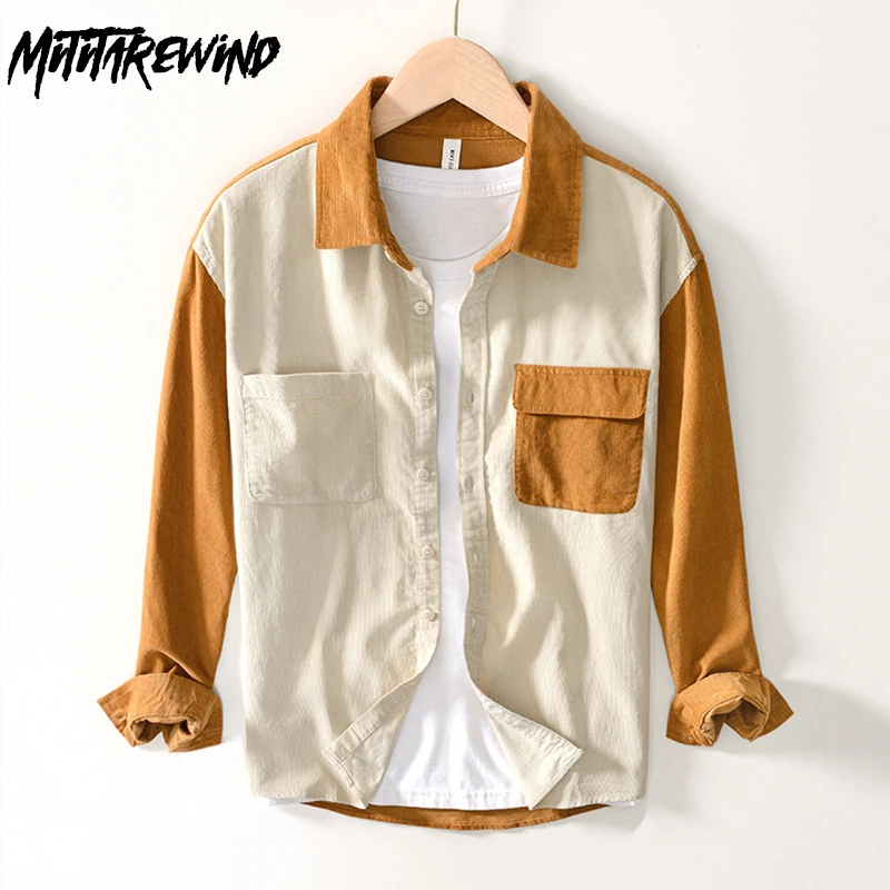 Autumn Winter Men's Shirts Pure Cotton Daily Casual Full Sleeve Shirts Corduroy Patchwork Design Shirt with Pockets Fashion Top
Autumn Winter Men's Shirts Pure Cotton Daily Casual Full Sleeve Shirts Corduroy Patchwork Design Shirt with Pockets Fashion Top