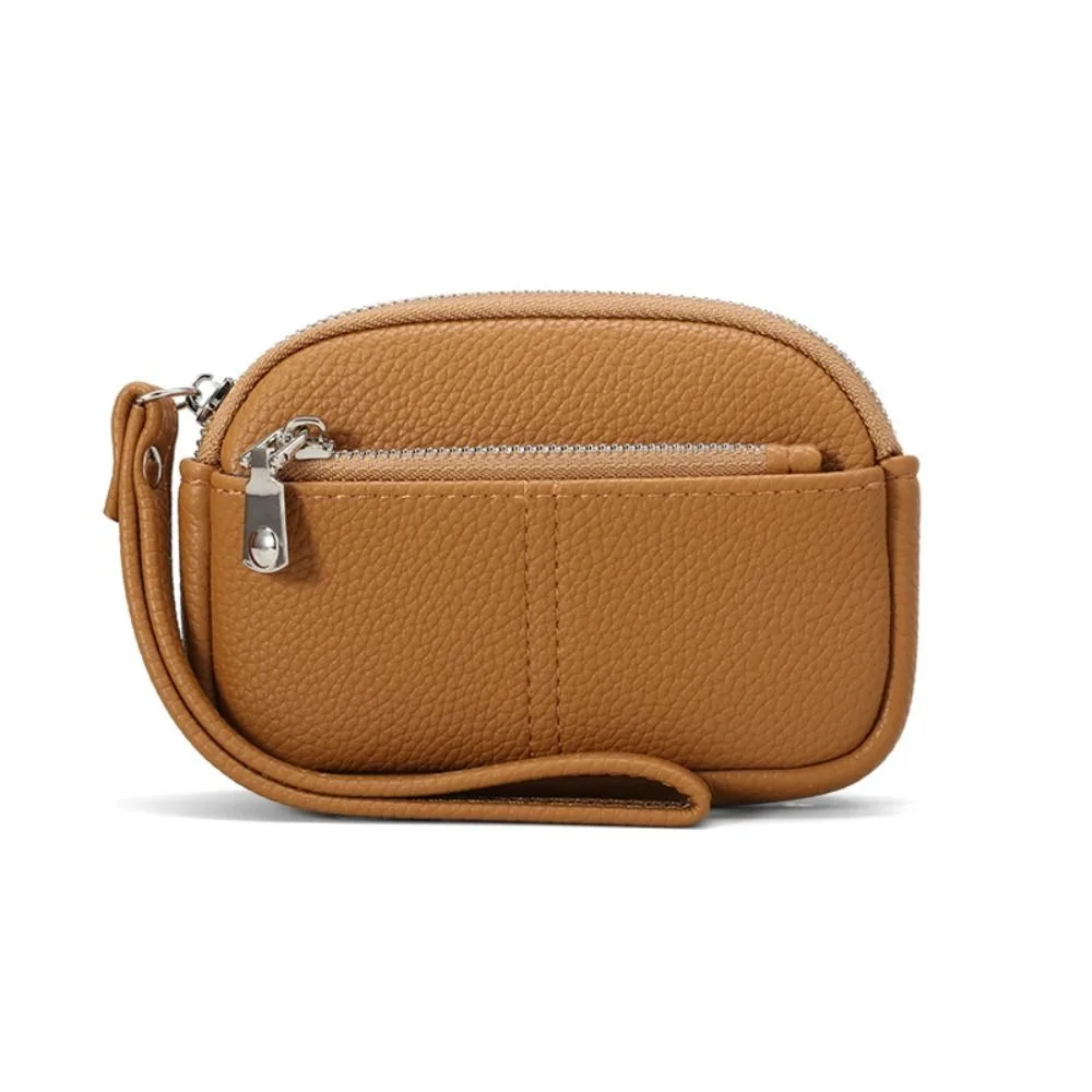 Portable PU Leather Women Mini Wallet Solid Color Zipper Students Coin Purse Storage Bag Large capacity Wrist Key Bag
Portable PU Leather Women Mini Wallet Solid Color Zipper Students Coin Purse Storage Bag Large capacity Wrist Key Bag