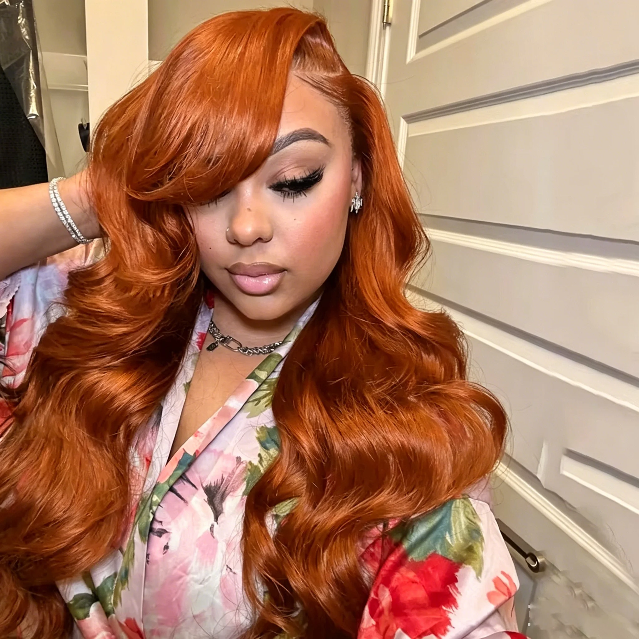 Raw Peruvian Ginger Orange Body Wave 260% Density 30 22inch 13x6 HD Lace Front Human Hair Wigs 350 Colored 13x4 Frontal Wigs For Women
Raw Peruvian Ginger Orange Body Wave 260% Density 30 22inch 13x6 HD Lace Front Human Hair Wigs 350 Colored 13x4 Frontal Wigs For Women