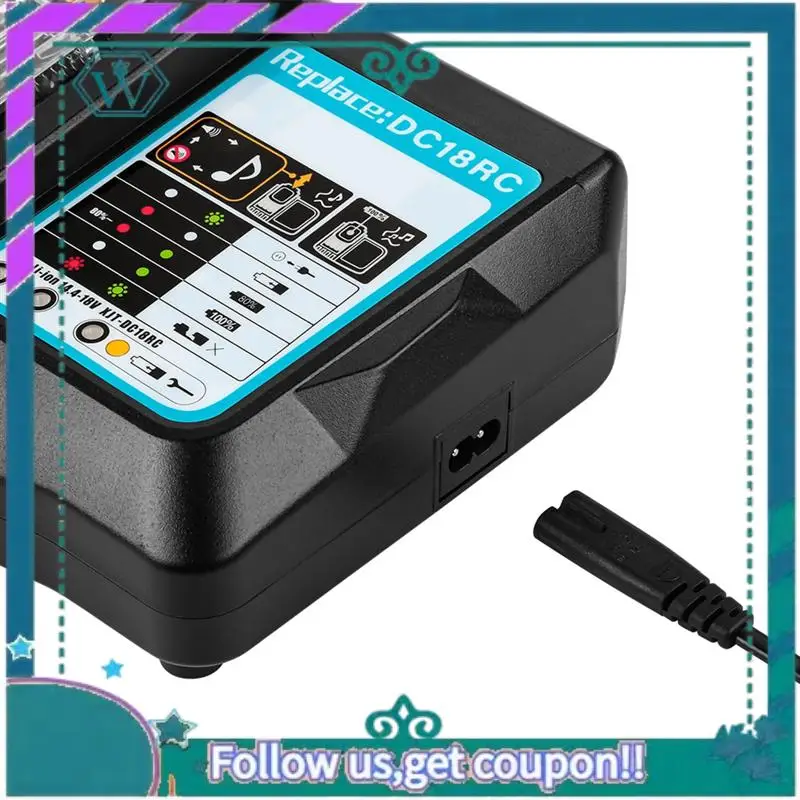 Upgraded For DC18RC Battery Charger With LED Display 14.4V 18V 6AH Bl1830 Bl1430 BL1860 BL1890 Tool Power Charger
Upgraded For DC18RC Battery Charger With LED Display 14.4V 18V 6AH Bl1830 Bl1430 BL1860 BL1890 Tool Power Charger