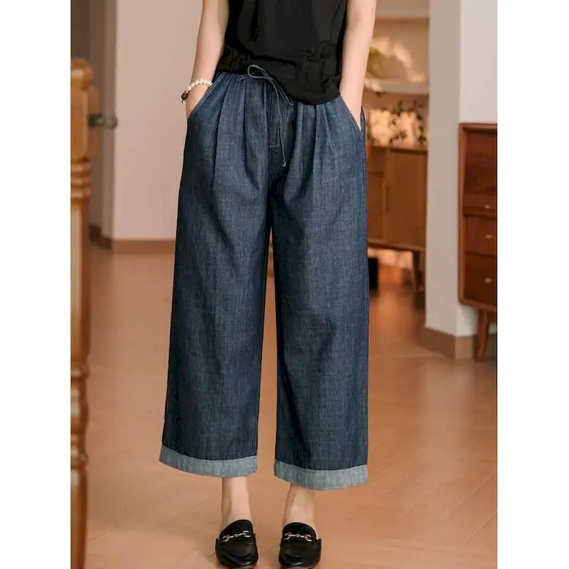 Широкие брюки с нерегулярной резинкой на талии, свободные повседневные винтажные джинсовые брюки в корейском стиле в стиле Харадзюку, женская одежда, мешковатые брюки
Широкие брюки с нерегулярной резинкой на талии, свободные повседневные винтажные джинсовые брюки в корейском стиле в стиле Харадзюку, женская одежда, мешковатые брюки