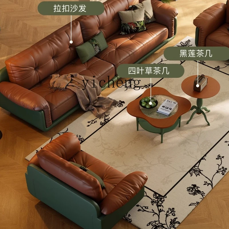 XL retro leather sofa straight row living room three-person medium and ancient style first-layer cowhide sofa
XL retro leather sofa straight row living room three-person medium and ancient style first-layer cowhide sofa
