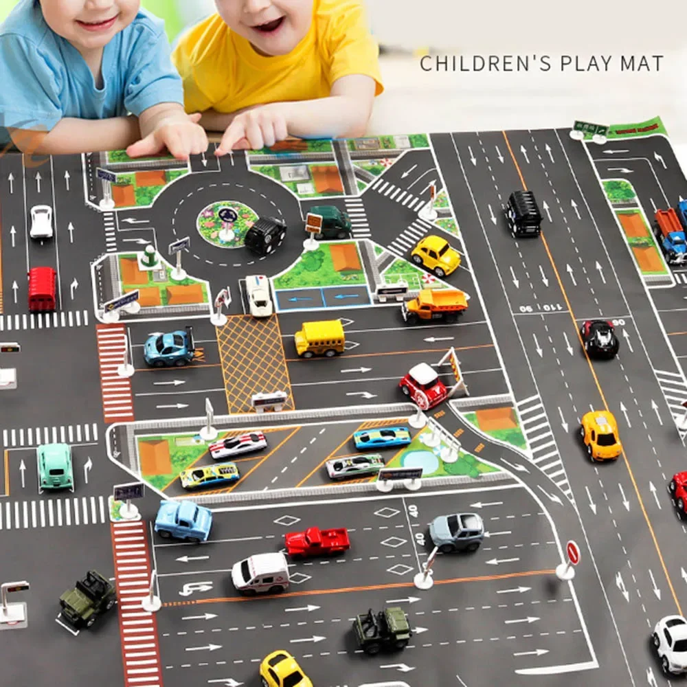 130*100CM Play Mat City Traffic Road Map Mat Carpet City Car Parking Lot Roadmap Traffic Signs Baby Climbing Playing Mat Toys
130*100CM Play Mat City Traffic Road Map Mat Carpet City Car Parking Lot Roadmap Traffic Signs Baby Climbing Playing Mat Toys