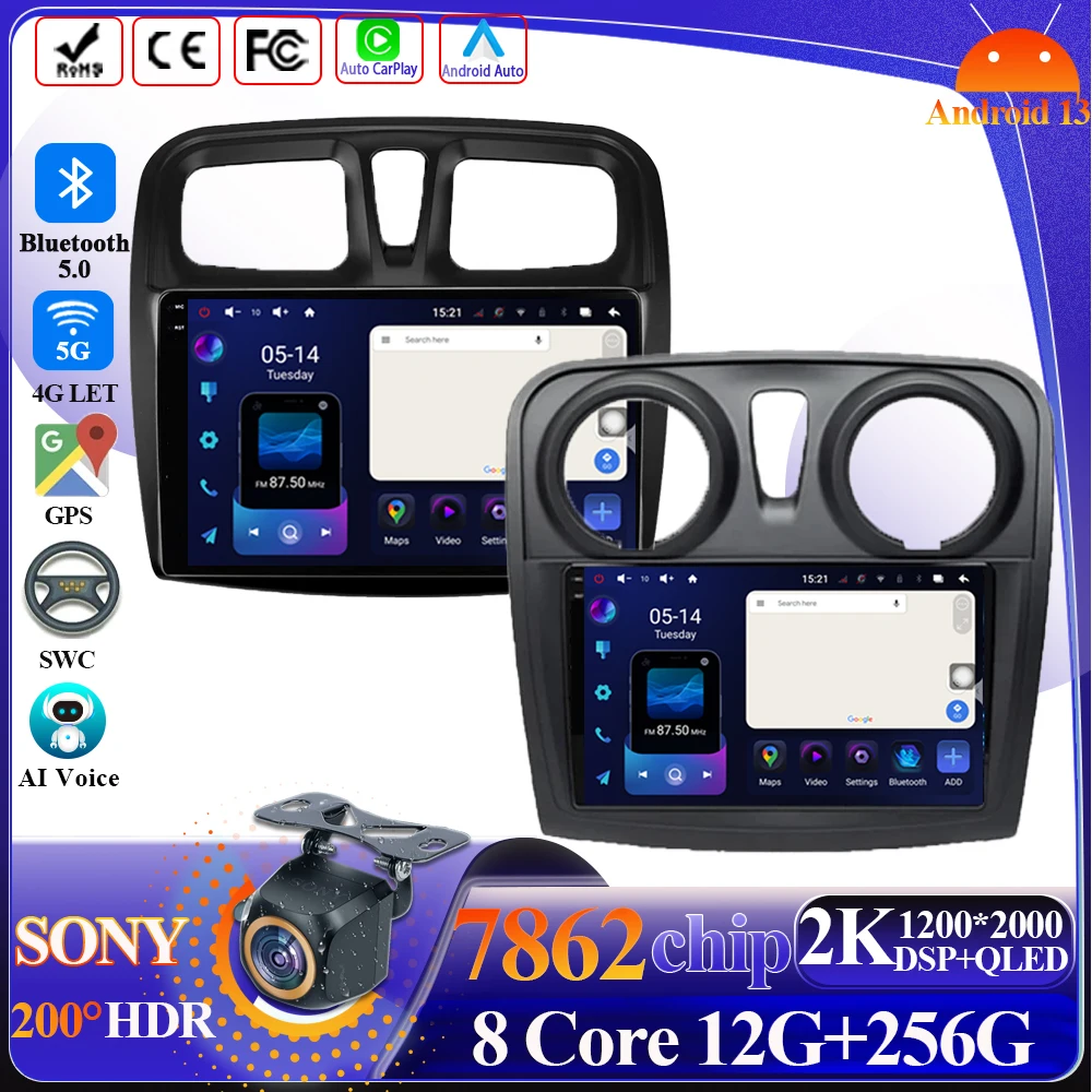 Wireless Android Auto Carplay For Renault Logan 2 Sandero 2 2014-2019 Car Radio Multimedia Video Player High-performance 5G CPU
Wireless Android Auto Carplay For Renault Logan 2 Sandero 2 2014-2019 Car Radio Multimedia Video Player High-performance 5G CPU