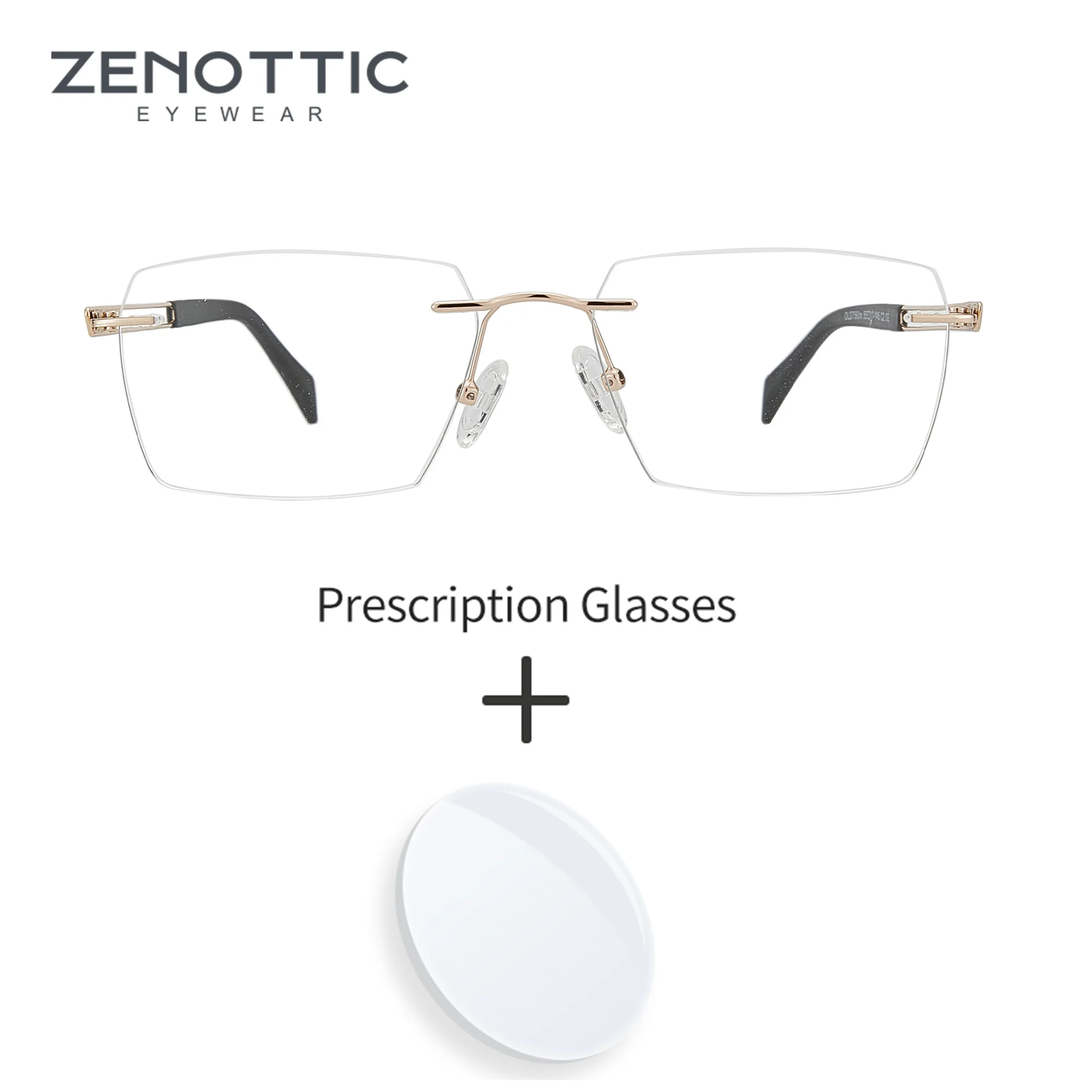 ZENOTTIC Custom Prescription Glasses Men Rimless Rectangle Metal Frame Stylish Myopia Photochromic Optical Eyeglasses
ZENOTTIC Custom Prescription Glasses Men Rimless Rectangle Metal Frame Stylish Myopia Photochromic Optical Eyeglasses