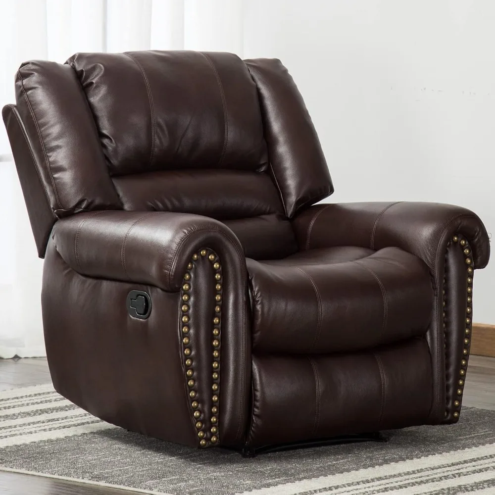 Leather Recliner Chair, Classic and Traditional Manual Recliner Chair with Comfortable Arms and Back Single Sofa for Living Room
Leather Recliner Chair, Classic and Traditional Manual Recliner Chair with Comfortable Arms and Back Single Sofa for Living Room