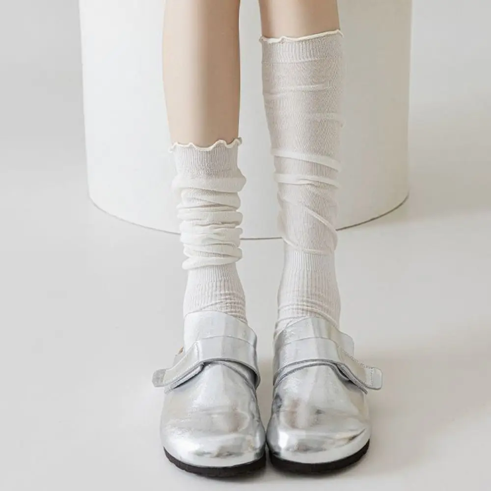 3Pairs Ballet Style JK Calf Long Socks Ruffle Ultra-Thin Mid-tube Stocking Breathable Japanese Style Knee High Socks Spring
3Pairs Ballet Style JK Calf Long Socks Ruffle Ultra-Thin Mid-tube Stocking Breathable Japanese Style Knee High Socks Spring