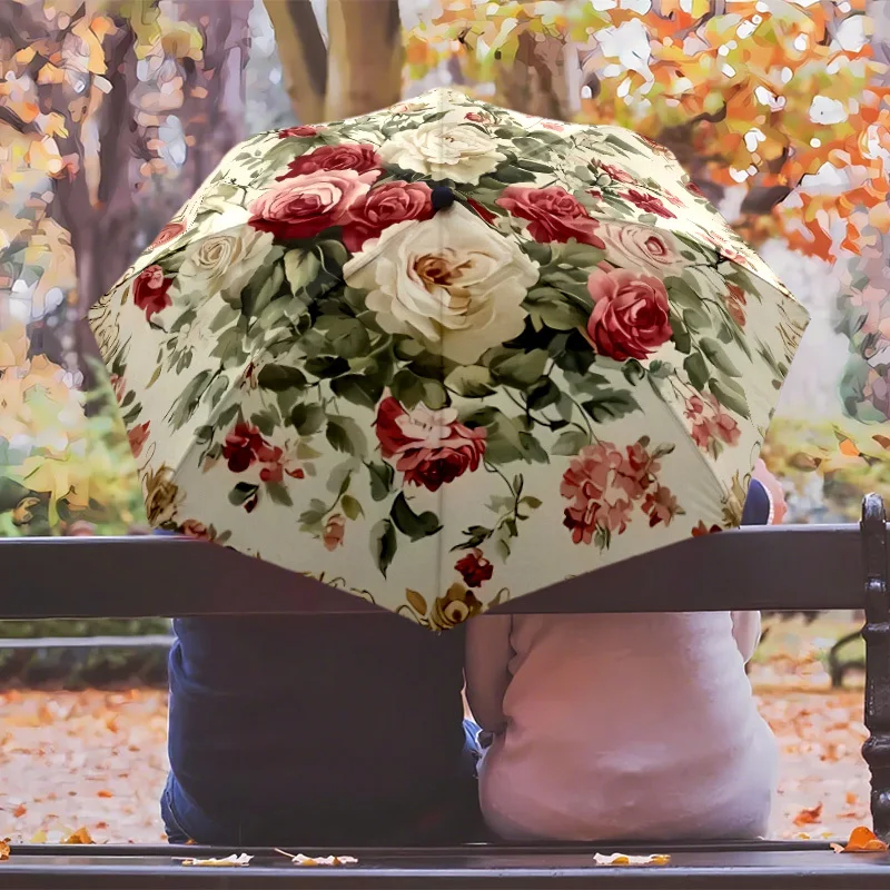 1pc Automatic Open/Close Umbrella with One-Touch Button - Folding Umbrella with 8-Rib Sturdy Frame, Burgundy/White/Red/Green/B
1pc Automatic Open/Close Umbrella with One-Touch Button - Folding Umbrella with 8-Rib Sturdy Frame, Burgundy/White/Red/Green/B