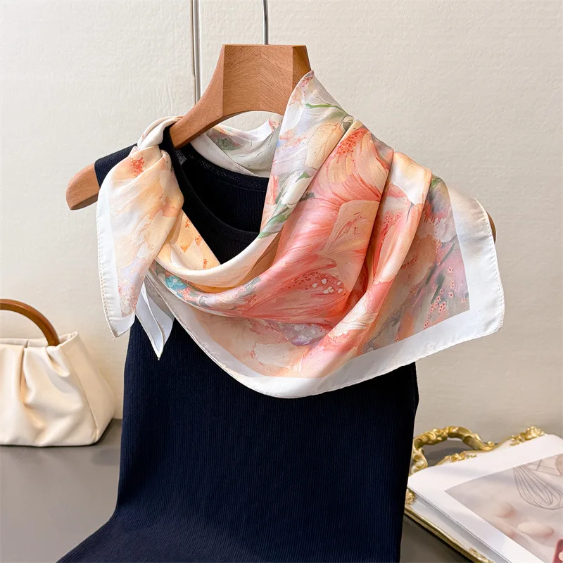 FLoral Printed Imitation Silk Scarves Fashion Square Scarf Bandanas For Women Luxury Hijab Neckerchief Elegant Shawl Wraps
FLoral Printed Imitation Silk Scarves Fashion Square Scarf Bandanas For Women Luxury Hijab Neckerchief Elegant Shawl Wraps