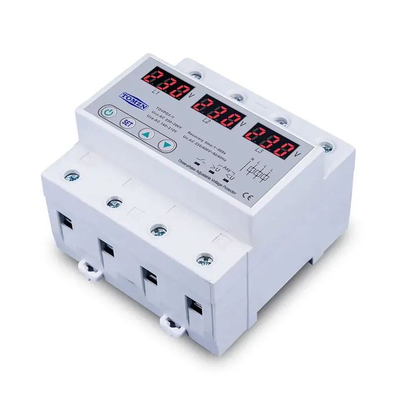 2X TOMZN Three Phase Adjustable Over And Under Voltage Protector Automatic Recovery Protective Device Reset 63A 380V-Y31A
2X TOMZN Three Phase Adjustable Over And Under Voltage Protector Automatic Recovery Protective Device Reset 63A 380V-Y31A