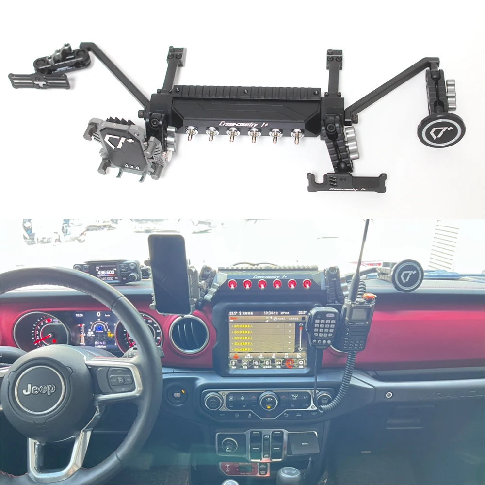 Middle Console Phone Holder Walkie-Talkie Mount Bracket Lamp Switch Aluminum Alloy For Jeep Wrangler JL2018+ 4XE SXMA JL1332
Middle Console Phone Holder Walkie-Talkie Mount Bracket Lamp Switch Aluminum Alloy For Jeep Wrangler JL2018+ 4XE SXMA JL1332