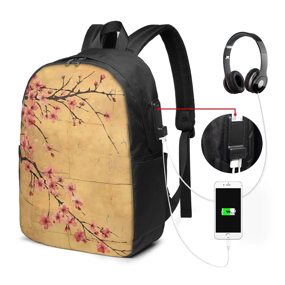 Sakura Cherry Blossom Japanese Flowers Backpack Travel Notebook Bag Computer College Student School Bag Laptop Shoulder Bags
Sakura Cherry Blossom Japanese Flowers Backpack Travel Notebook Bag Computer College Student School Bag Laptop Shoulder Bags