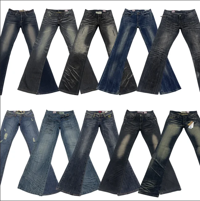 Vintage Y2K Millennium Style Low Waist Wide Leg Micro Flared Long Pants Deep Color Denim Fabric Girls Spring Season Jeans
Vintage Y2K Millennium Style Low Waist Wide Leg Micro Flared Long Pants Deep Color Denim Fabric Girls Spring Season Jeans