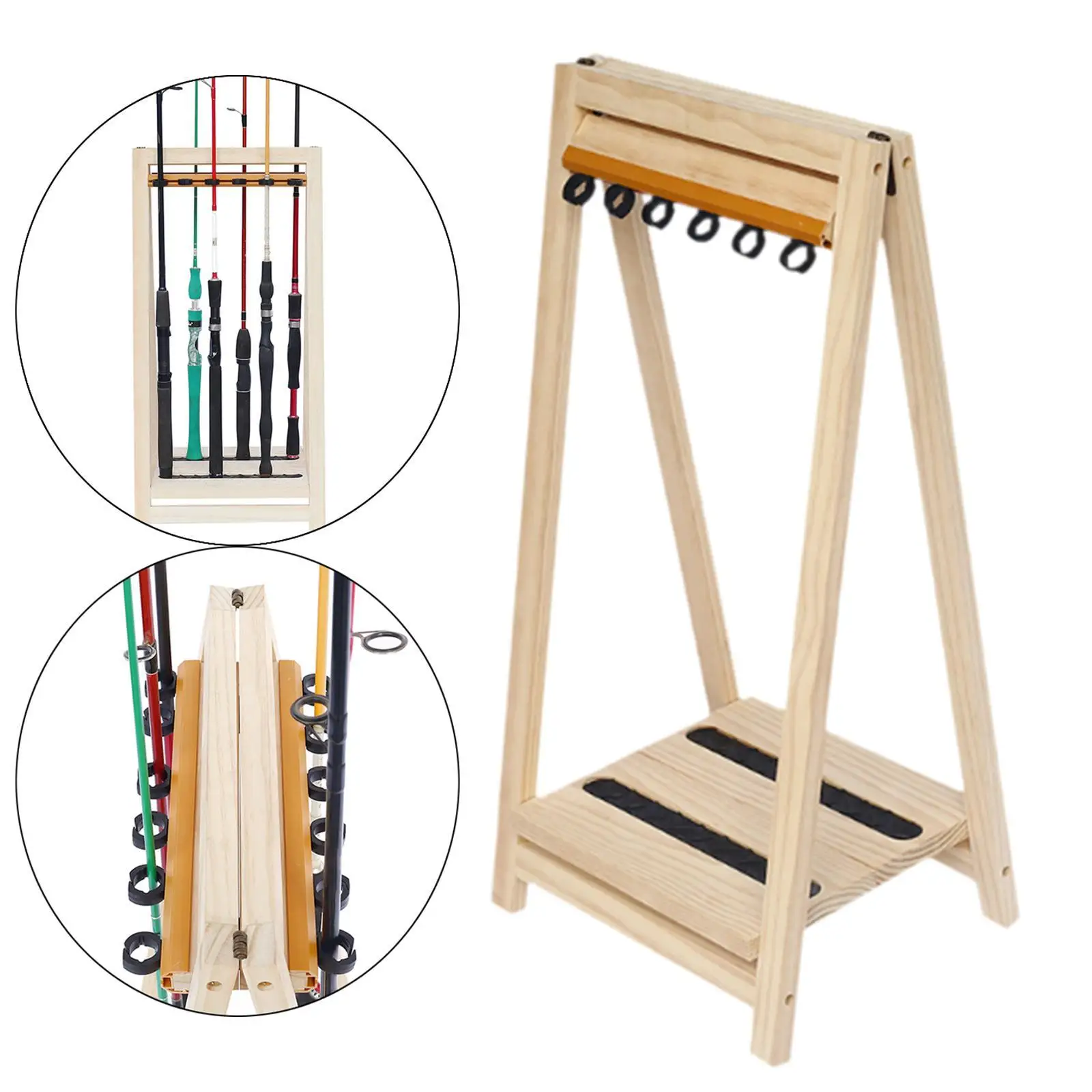 Fishing Rod Holder Pole Display Stand, Gift for Husband, Practical Game Room Versatile Pole Holder Fishing Rod Storage Rack
Fishing Rod Holder Pole Display Stand, Gift for Husband, Practical Game Room Versatile Pole Holder Fishing Rod Storage Rack