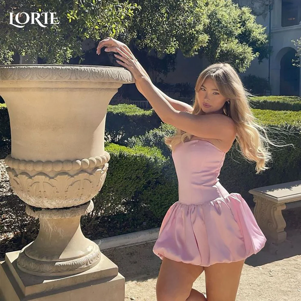 LORIE Pink Mini Homecomig Dress Sexy Strapless Sweet 17 Puff Prom Dresses Ruched Puff Party Gowns Customized Brithday Club Dress
LORIE Pink Mini Homecomig Dress Sexy Strapless Sweet 17 Puff Prom Dresses Ruched Puff Party Gowns Customized Brithday Club Dress