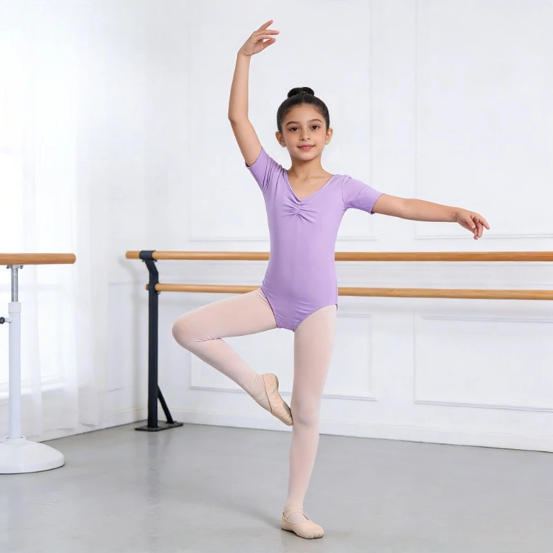 Girls' Leotard Ballet Dance Wear Short Sleeve Open-croutch Practice Costume Dancewear for Girls Children Ballet Practice Outfit
Girls' Leotard Ballet Dance Wear Short Sleeve Open-croutch Practice Costume Dancewear for Girls Children Ballet Practice Outfit