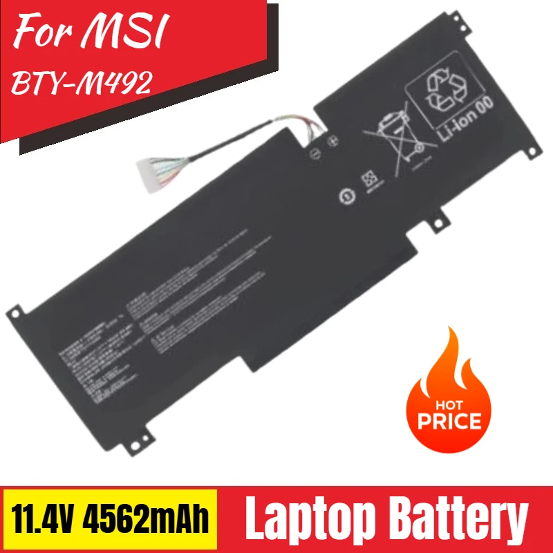 Аккумулятор для ноутбука BTY-M492 11,4 В 52 Втч 4562 мАч для MSI BRAVO 15 B5DD SWORD 17 A11UD Pulse GL66 11DUK 11UEK GL76 Katana GF66 12UGS
Аккумулятор для ноутбука BTY-M492 11,4 В 52 Втч 4562 мАч для MSI BRAVO 15 B5DD SWORD 17 A11UD Pulse GL66 11DUK 11UEK GL76 Katana GF66 12UGS