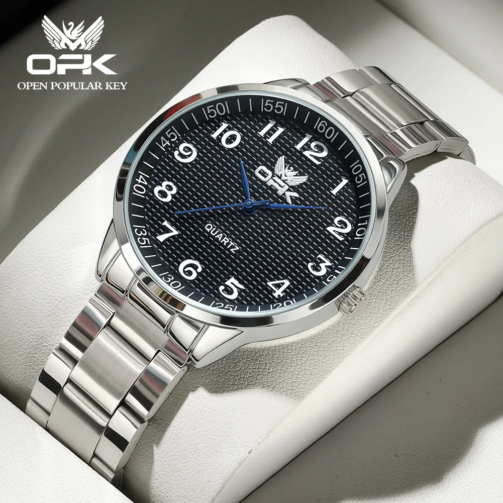 OPK Men's Watches Fashion Waterproof Arabic Numeral Scale Quartz Watch For Men Simplicity Stainless Steel Original Wristwatch
OPK Men's Watches Fashion Waterproof Arabic Numeral Scale Quartz Watch For Men Simplicity Stainless Steel Original Wristwatch