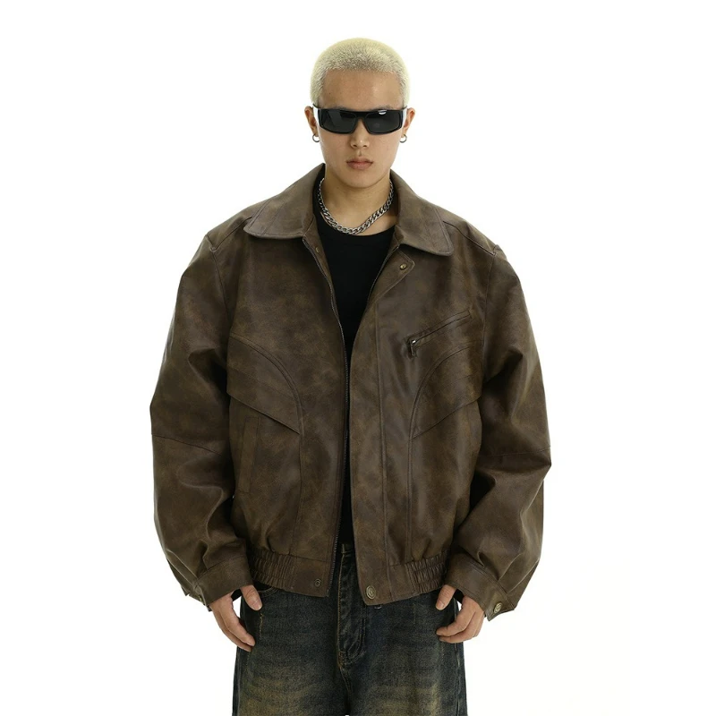 American Trendy Retro Old Leather Jacket Men Spring and Autumn New Ruffian Handsome Design Sense Niche Casual Lapel Temperament
American Trendy Retro Old Leather Jacket Men Spring and Autumn New Ruffian Handsome Design Sense Niche Casual Lapel Temperament