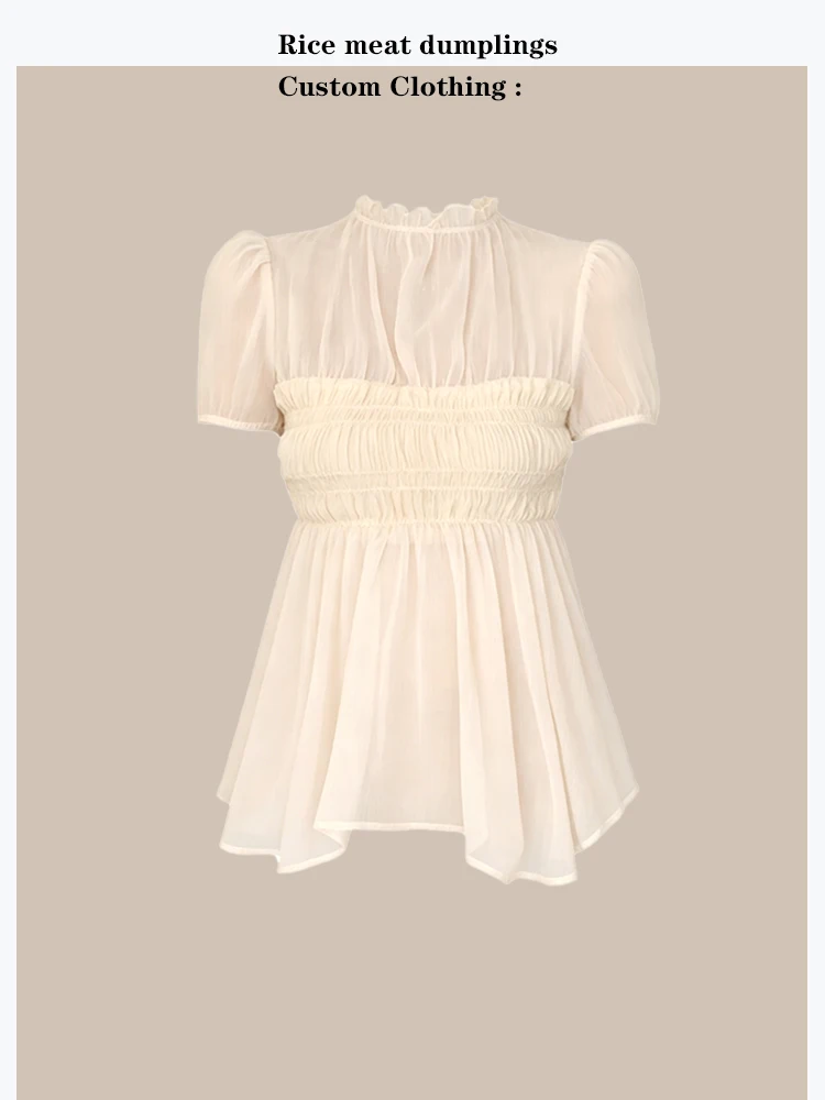Retro Style Loose Fit Short Sleeve Women's Chiffon Top Elegant Gentle White Summer New Arrival Fashion High End Feeling
Retro Style Loose Fit Short Sleeve Women's Chiffon Top Elegant Gentle White Summer New Arrival Fashion High End Feeling
