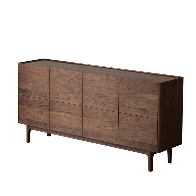 Black walnut solid wood dining side cabinet, simple modern living room porch cabinet, bedroom storage locker
Black walnut solid wood dining side cabinet, simple modern living room porch cabinet, bedroom storage locker