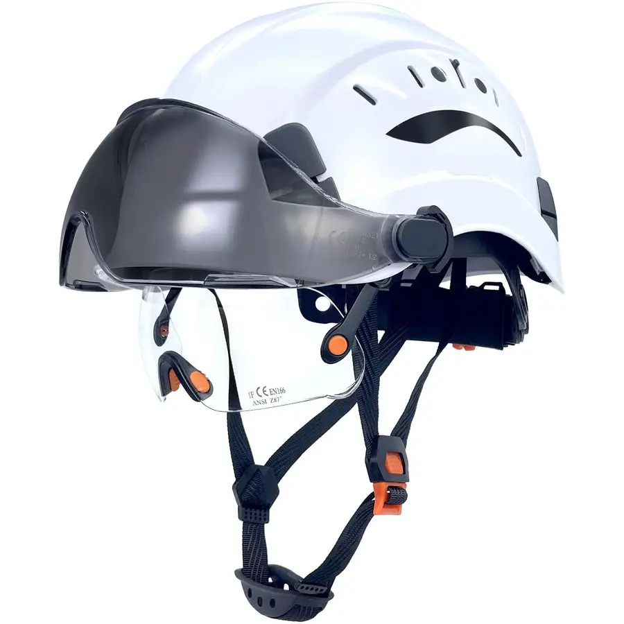 Промышленные защитные шлемы Каски с выдвижными прозрачными и тонированными козырьками Регулируемая вентиляция 6-точечная подвеска для строительства
Промышленные защитные шлемы Каски с выдвижными прозрачными и тонированными козырьками Регулируемая вентиляция 6-точечная подвеска для строительства