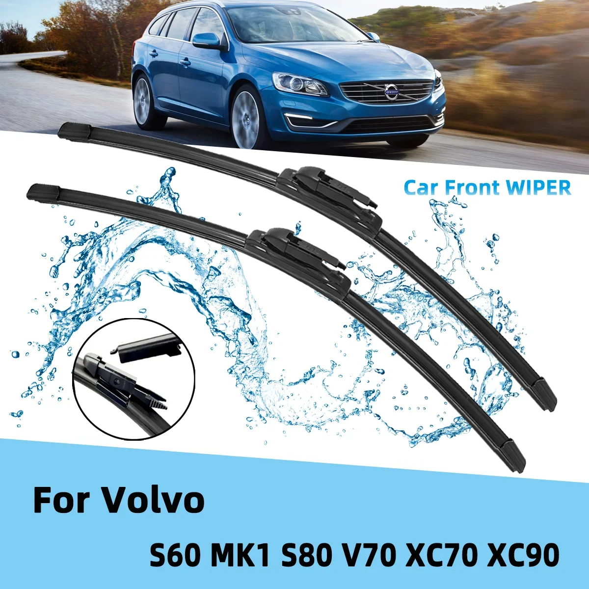 Front Wiper Accessorie Double Rubber Car Wipers for Volvo S60 MK1 S80 V70 XC70 XC90 2003-2016 Wipers Brushes New Upgraded
Front Wiper Accessorie Double Rubber Car Wipers for Volvo S60 MK1 S80 V70 XC70 XC90 2003-2016 Wipers Brushes New Upgraded