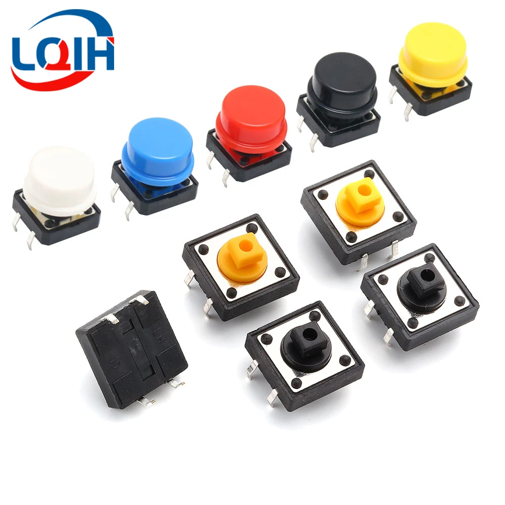 12*12*7.3MM Tactile Push Button Switch Momentary Micro switch button Tact Cap White Black Yellow Blue Red for Arduino Switch
12*12*7.3MM Tactile Push Button Switch Momentary Micro switch button Tact Cap White Black Yellow Blue Red for Arduino Switch