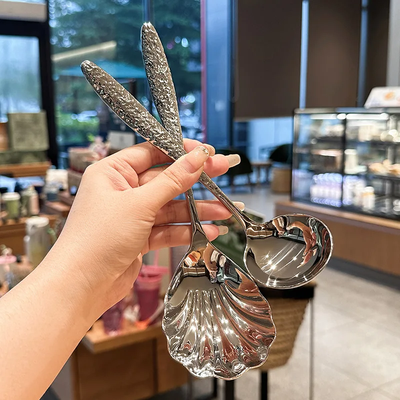 Stainless Steel Hammer Shell Meal Spoon 304 Fan-shaped Long Handle Stirring Common Spoon Egg-shaped Soup Spoon
Stainless Steel Hammer Shell Meal Spoon 304 Fan-shaped Long Handle Stirring Common Spoon Egg-shaped Soup Spoon