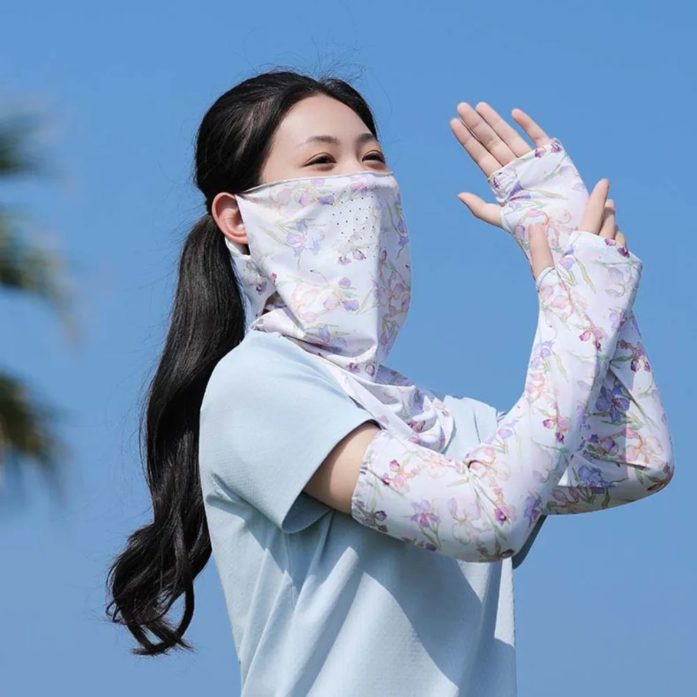 3pcs Breathable Floral Ice Silk Mask Quick Drying UPF50+ Ice Silk Sunscreen Sleeves Face Shield Tube Scarf Women Sunscreen Veil
3pcs Breathable Floral Ice Silk Mask Quick Drying UPF50+ Ice Silk Sunscreen Sleeves Face Shield Tube Scarf Women Sunscreen Veil